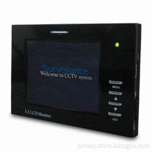 3.5-inch CCTV LCD Monitor with 9V DC Power Input, Suitable for DVD and Other Video Devices
